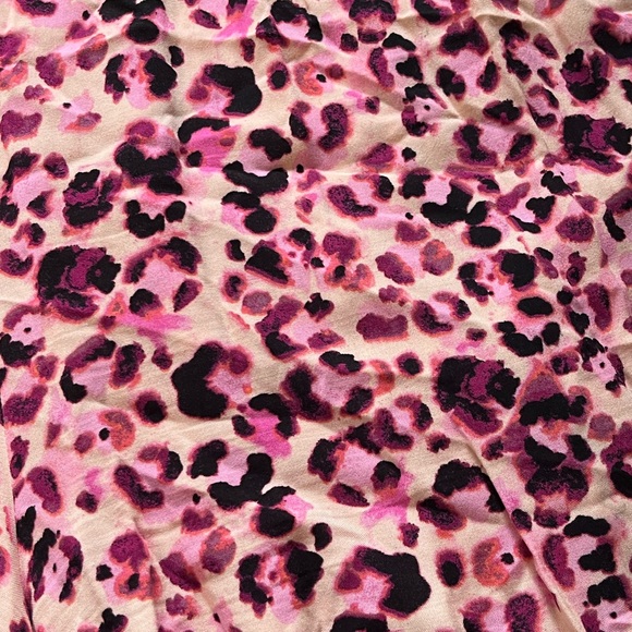 Torrid Georgette Peplum Pink Leopard Cami Top - Picture 5 of 9